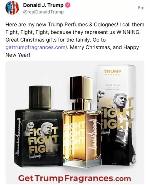 Trump's fragrance: the politician released a perfume with a provocative name and an impressive price